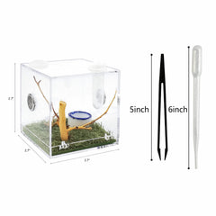 AWXZOM Spider Terrarium top view highlights compact design for small habitats