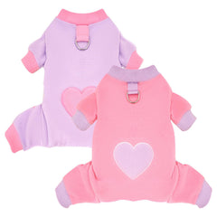 AXIIJGL dog-pajamas-pack-front-view cozy easy-on design for small dogs