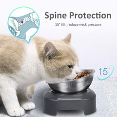 AYADA stainless steel cat dish made with 304 stainless steel for durability
