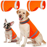 Ayaseen dog vest blaze orange front view shows high-visibility protection