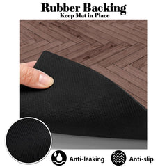Ayiashiab dog food mat under water dispenser area protects floors from moisture.