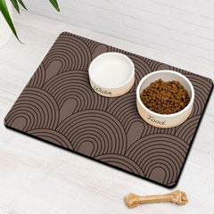 Ayiashiab dog food mats absorbent for quick spill cleanup and dry eating area.