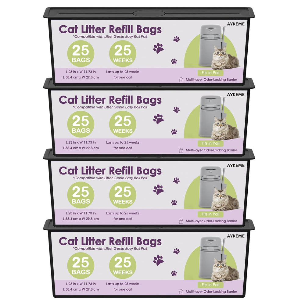 AYKEME Genie Easy Roll refill bags roll ready for odor-control replacements.