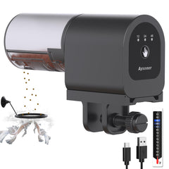 Aysoner automatic fish feeder front view for reliable vacation feeding.