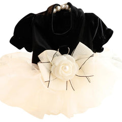 AZA dog wedding dress in Lolita style adds chic party look for small dogs.