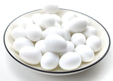 Azatemgo 10-pack white plastic pigeon eggs for coop decor and nesting guidance.