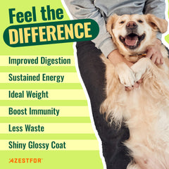 Azestfor BARF and raw diet powder mixing shown in bowl