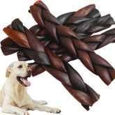 AZRAPAWS braided collagen sticks 5-6 inch beef chew for long-lasting canine engagement.