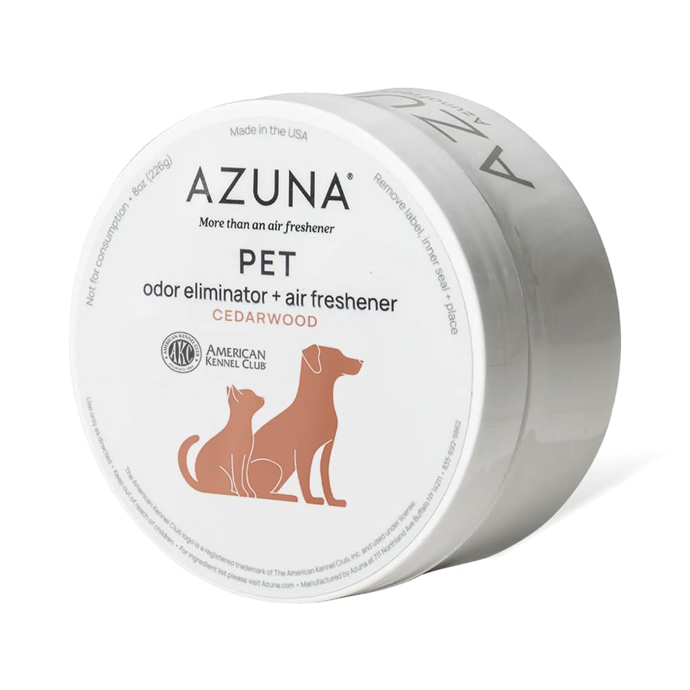 Azuna pet odor eliminator pod front view demonstrating compact, room-ready design for odor control