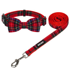 azuza Christmas Buffalo Collar showcases festive plaid for holiday outings.