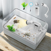 AZV Turtle Tank Starter Habitat Kit full-view walls for easy observation and care.