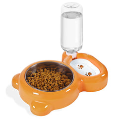Azwraith 2-in-1 cat and dog bowls assembly for easy feeding setup.