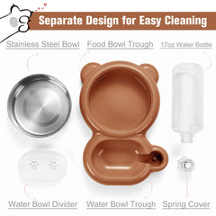 Azwraith wide stable base with no-slip surface keeps bowls steady during meals.