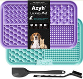 Azyh Licking Mat 2-Pack in use supports slow feeding for dogs