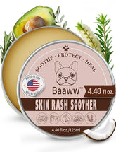 Baaww hot-spot-treatment-dogs-ointment shown on inflamed skin for soothing relief