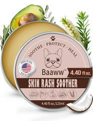 Baaww hot-spot-treatment-dogs-ointment shown on inflamed skin for soothing relief