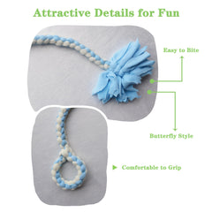 Baba&Nana blue dog rope tug toy for engaging tug-of-war training.