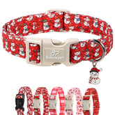 Babole Pet Christmas dog collar with snowman pattern for festive photo moments.