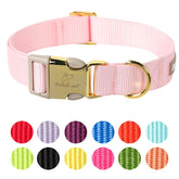 Babole Pet nylon dog collar pink soft-webbing for comfortable daily wear