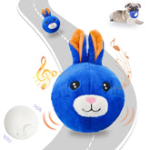 BABOLI automatic-moving-dog-toy showing bunny-cover in motion for canine engagement.