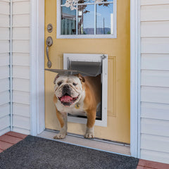 Baboni 3-Flaps pet door dimensions provides clear size specs for pets up to 100 pounds.