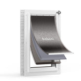 Baboni pet door frame close-up highlights durable, weather-ready construction for long-lasting use.