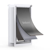 Baboni pet door wall 3-flap steel frame provides weather protection.