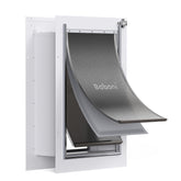 Baboni pet door wall assembly guide shows easy installation steps for a durable in-wall access.