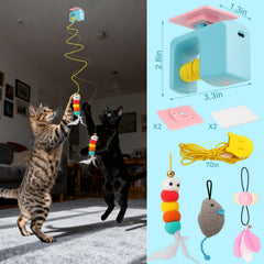 BABORUI Interactive Cat Toy three feather tails offer varied hunting-like play.