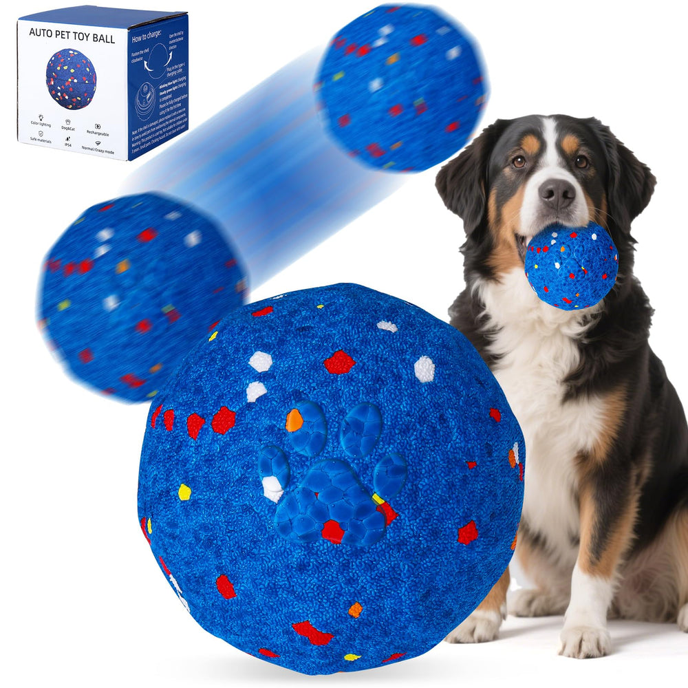 BABORUI interactive dog ball front view highlights rugged E-TPU for tough chewers