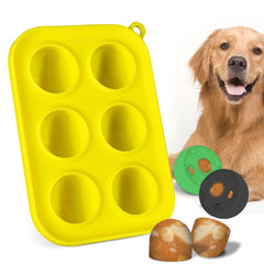 BABORUI six-cavity dog treat mold side view for multi-dog batches