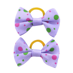 Babymatch puppy bows solid dots pattern adds cute flair during grooming sessions