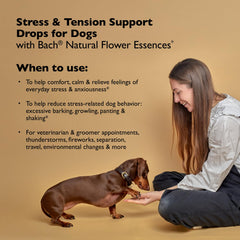 Bach Rescue Remedy Pet Dropper with open dropper ready for administering calming drops.