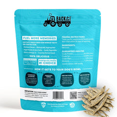Back 40 Dogs freeze dried minnow close up highlighting texture and protein