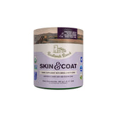 Badlands Ranch skin-coat-supplement-bottle promotes shiny coat and healthy skin with omega-3 fatty acids.