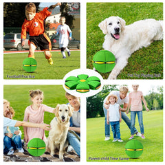 BADWALT flying saucer ball green football-form mode in action.