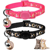 Baeuppit breakaway collar with moon pendant adds charm and safety.