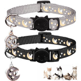 Baeuppit cat collar glow-in-the-dark pattern for nighttime visibility