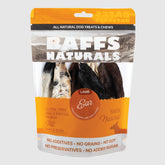 Baffs Naturals lamb ears close-up showing chewy texture for dogs.