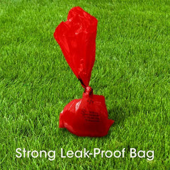 Bags on Board large-size poop bags 22.8cm x 35.5cm accommodate big droppings during walks.