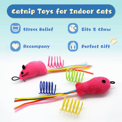BaiKevin mouse catnip toy pink encourages hunting instincts and indoor amusement.