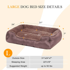 BAILARY dog bed non-slip bottom keeps the bed in place during play.