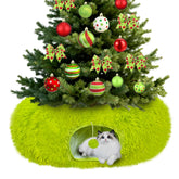 Bailiyake Christmas cat tunnel under the tree lime green offers a festive feline retreat.