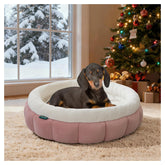 BALANCE cat bed indoor rose front view for cozy naps and warmth.