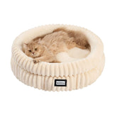 BALANCE cat bed round edge supports neck for cozy naps