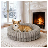BALANCE donut bed outer plush oatmeal for cozy lounging