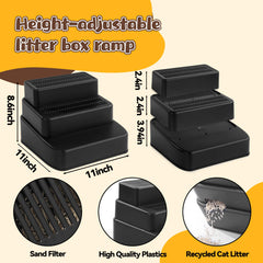BALAPET adjustable litter ramp height options show versatility for different box sizes