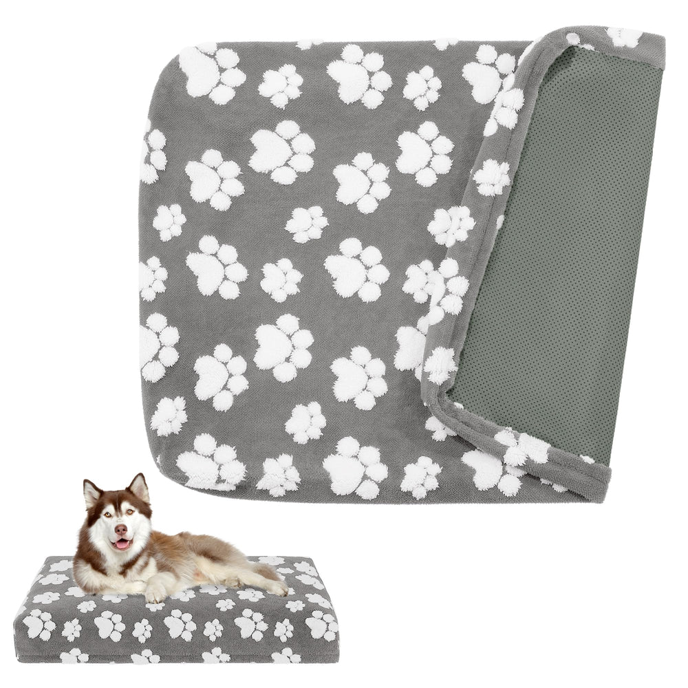 BALAPET dog bed cover in gray paw print fabric showing cozy protection and style