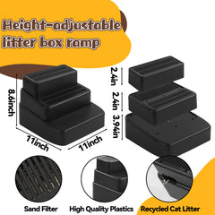 BALAPET litter ramp height adjustment offers a customizable fit for multiple boxes