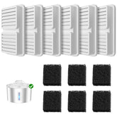 BalimoPet cat fountain replacement filters demonstrate a 6-pack for cleaner, odor-free drinking water.